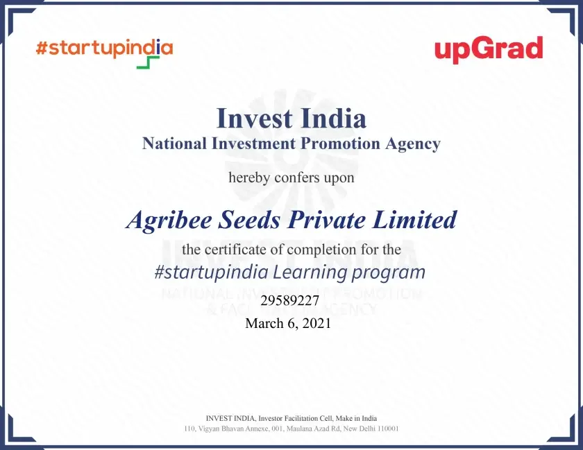 Invest India National Recognition